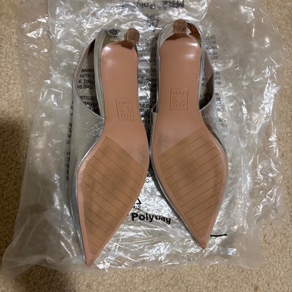 Naturalizer Women's Silver Slingback Heels - Picture 4 of 6